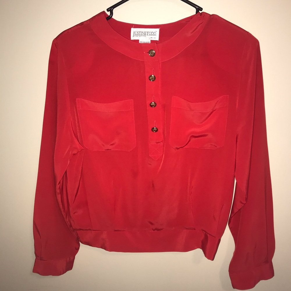 Justine Todd Red Blouse